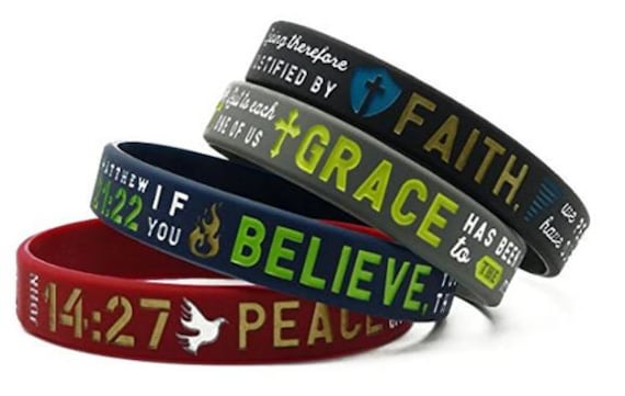 Scripture clearance bracelets rubber