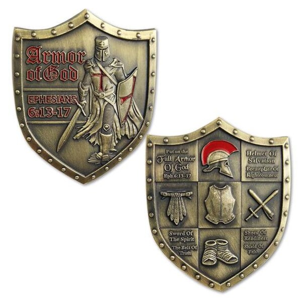 Armor of God Shield of Faith Collector Commemorative Challenge Coin Ephesians 6:13-17