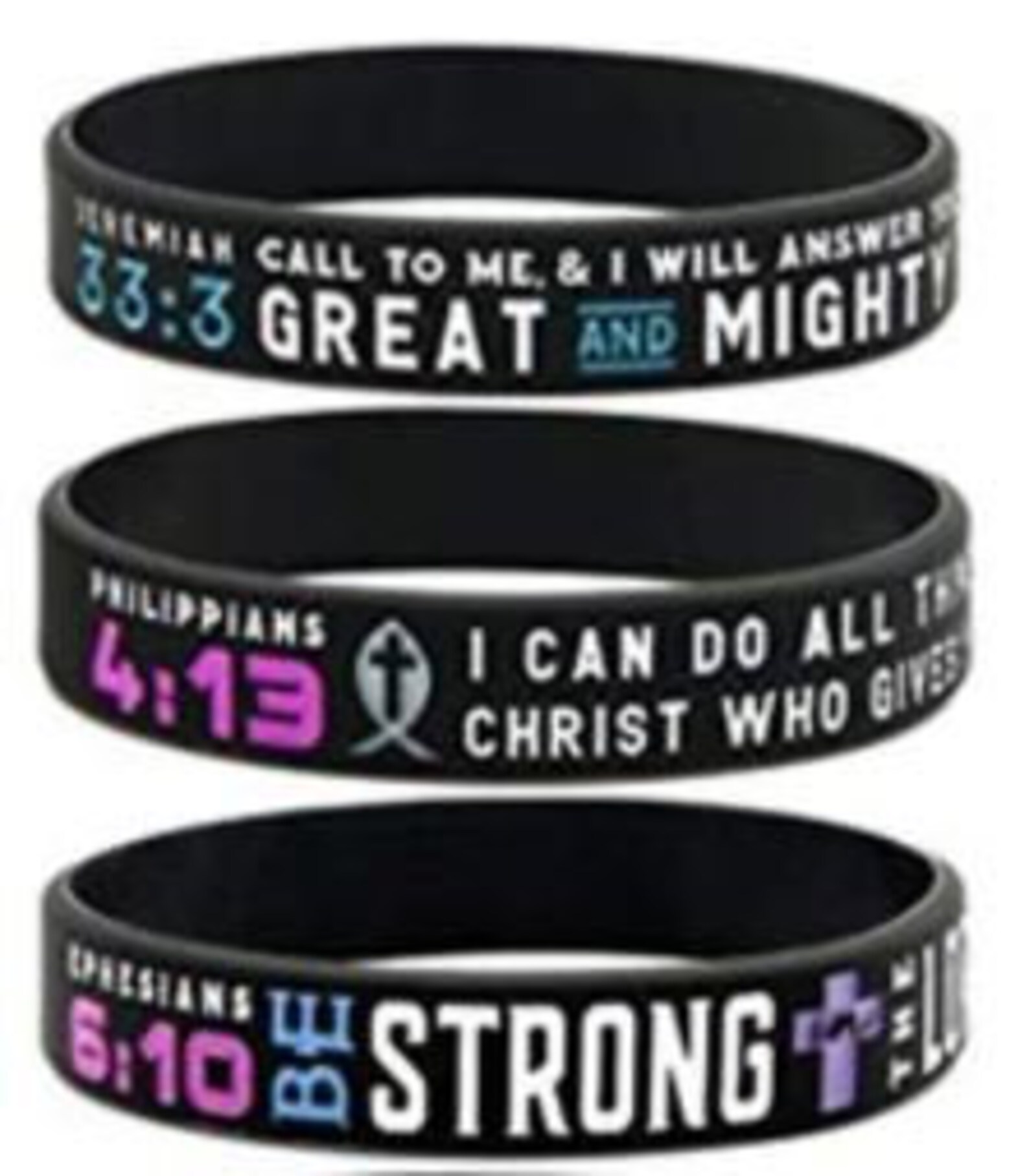 Inspiration Rubber Bracelet Wristbands Christian Religious - Etsy