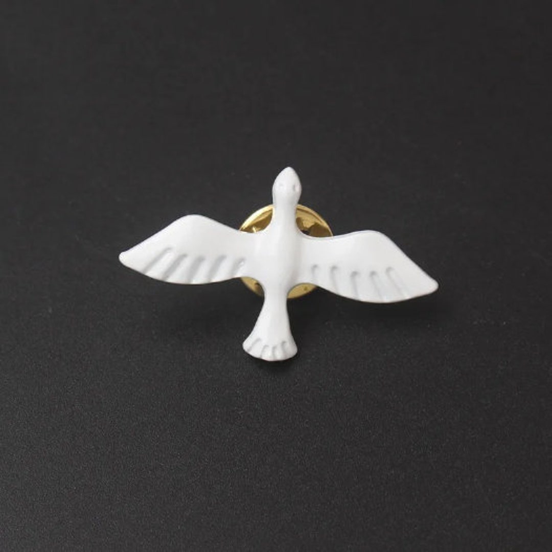Christian Bible Scripture Dove Holy Spirit Dove Jewelry Dove Lapel Pin
