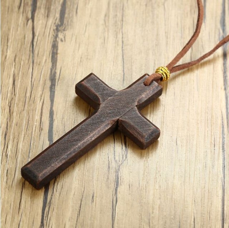 Inspirational Religious Christian Large Wooden Cross Necklace - Etsy