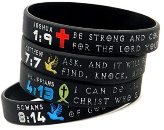 Inspiration Rubber Bracelet Wristbands Christian Religious