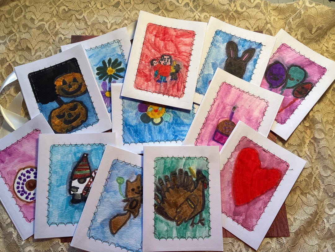 All Occasion Handmade Greeting Cards - Set of 12 - Etsy