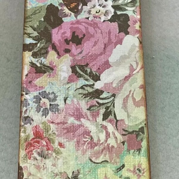 Lovely floral mini note pad ephemera for journal