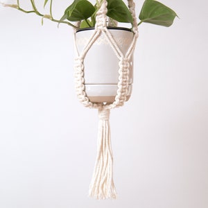 Handmade Macrame Plant Hanger Mini Natural Boho Home Decor image 4