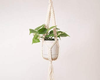 Handmade Macrame Plant Hanger Mini Natural Boho Home Decor