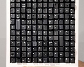 If you judge people, you have no time to love them/Mother Teresa/Computer Key Quote/Gift for Computer Lover