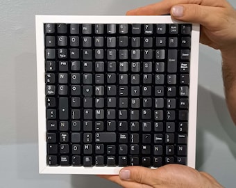 Count your age by friends, not years. Count your life by smiles, not tears/John Lennon/Computer Key Quote/Gift for Computer Lovers