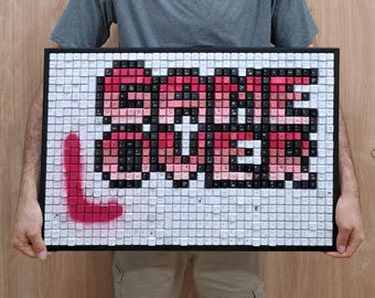 Game Lover/Computer Key Art/Pop Art/Wall Decor/Gift for Computer Lovers/Office Décor/ Pink