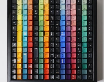 Original Art-Computer Keys art work/Wall Décor/Gift for Computer Lovers/Office Décor/Affordable/Pixels-Mix color line
