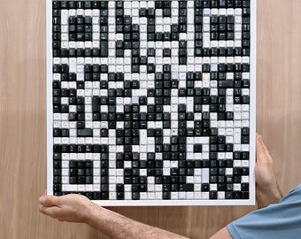 Kilobyte - QR code made Computer Key Art/Wall Decor/Gift for Computer Lovers/Office Décor