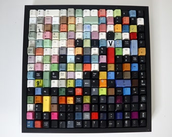 Original Art-Computer Keys art work/Wall Décor/Gift for Computer Lovers/Office Décor/Affordable/Pixels-Mix Angle