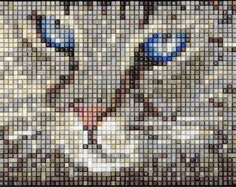 Mysterious/Cat/Wall Decor/Computer Key Art/Office Decor