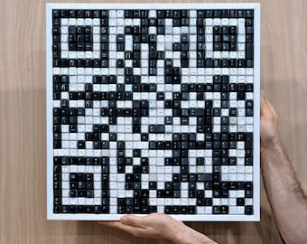 Megabyte - QR code made Computer Key Art/Wall Decor/Gift for Computer Lovers/Office Décor
