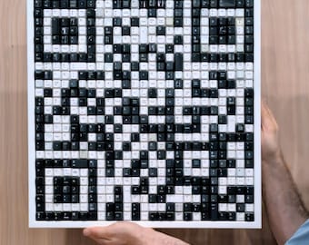Byte - QR code made Computer Key Art/Wall Decor/Gift for Computer Lovers/Office Décor