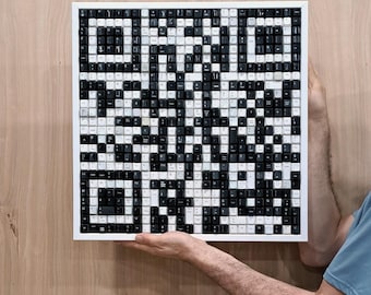 Yottabyte - QR code made Computer Key Art/Wall Decor/Gift for Computer Lovers/Office Décor