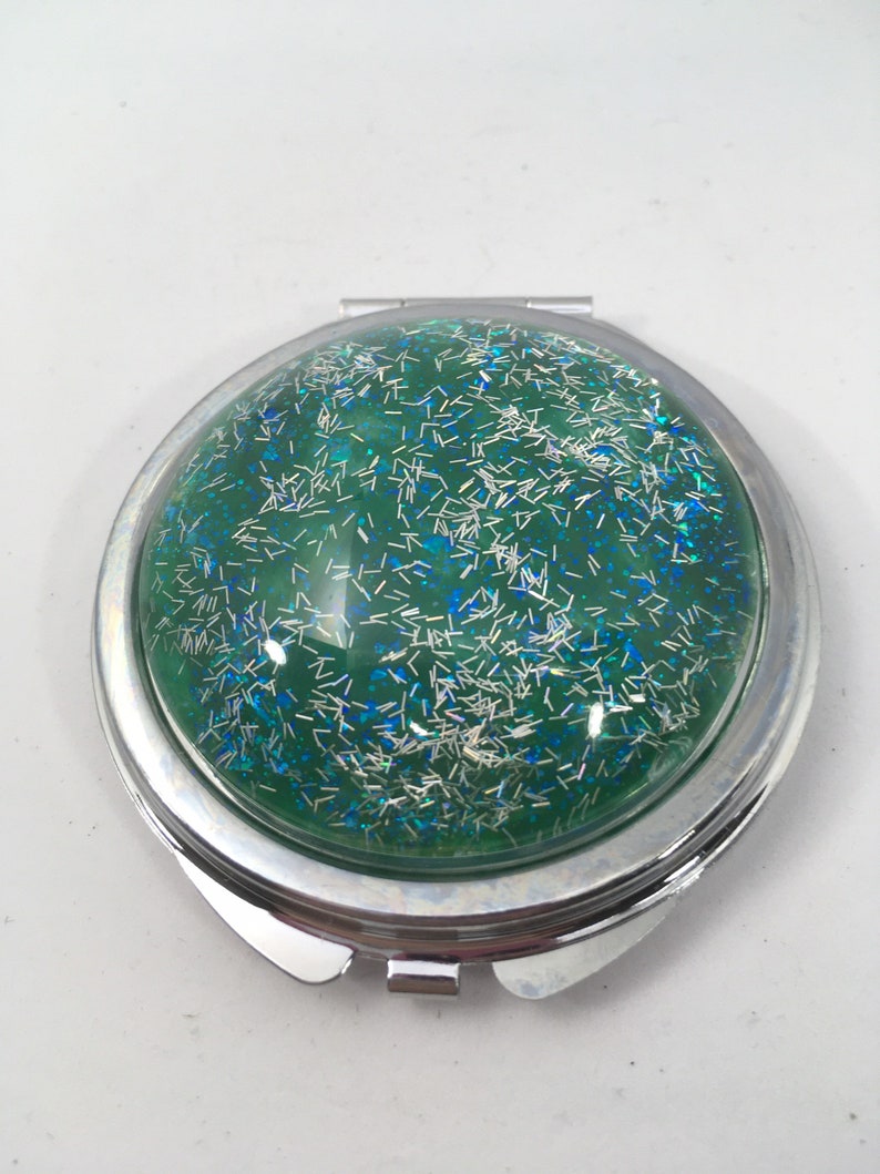 HAND-PAINTED LEMON COMPACT MIRROR main image 1