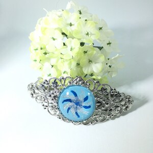 Filigree barrette, unique barrette, barrettes for women, barrettes for thick hair, large barrette, silver barrette, barrette clip