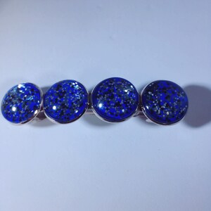 Blue barrette, sparkle barrette, barrettes for women, silver barrette, barrettes for thick hair, large barrette, barrette clip