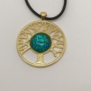 Gold tree of life necklace, gifts for women, for her, green tree of life necklace, boho chic jewelry, everyday