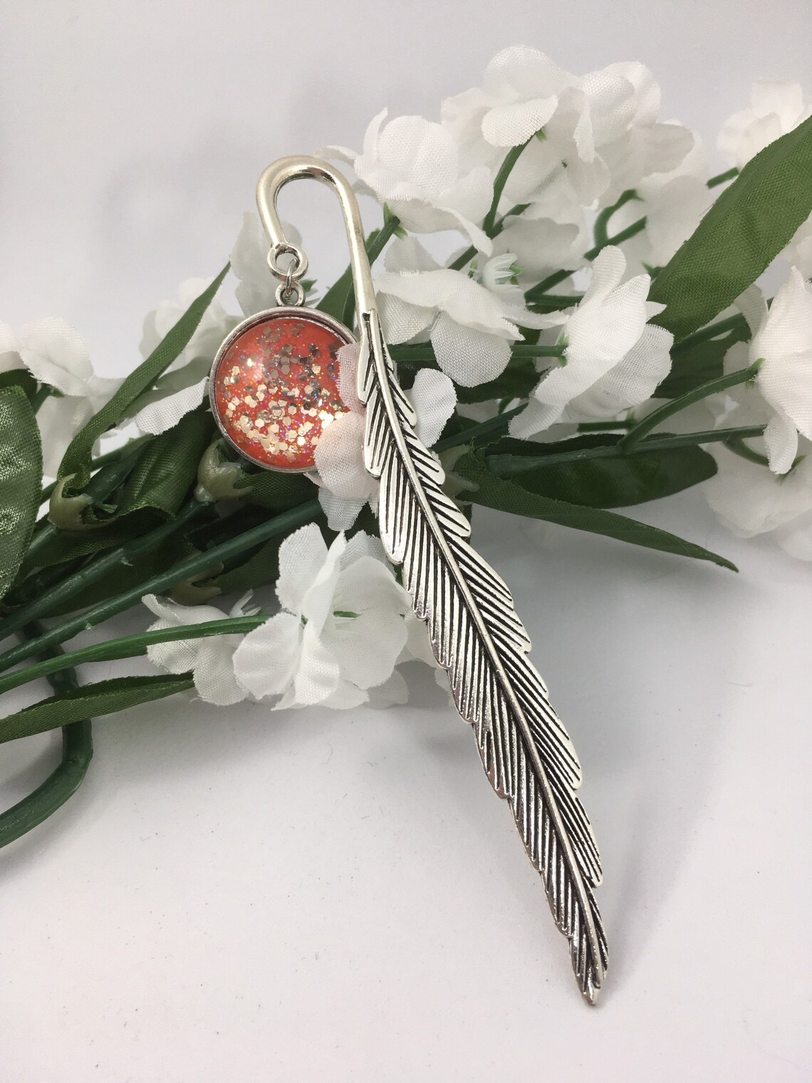 Signet De Plume En Métal Avec Bière Fleur Clé Élan Feuilles Arbre