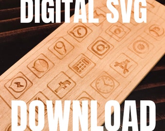 Digital SVG Dowload for Wood or Metal iPhone