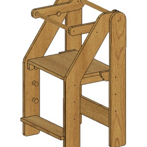 Kids folding tower for learning - Digital cut plans image 3