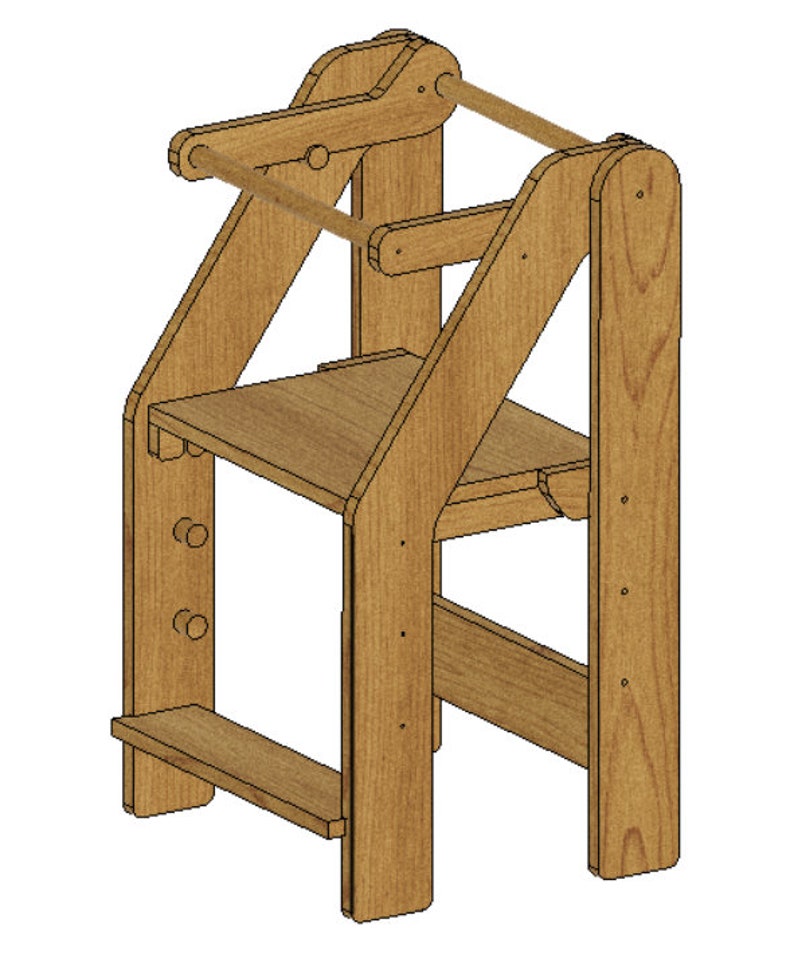 Kids folding tower for learning - Digital cut plans image 3
