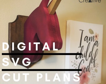 Unicorn Head Mount Digital Cut Plans