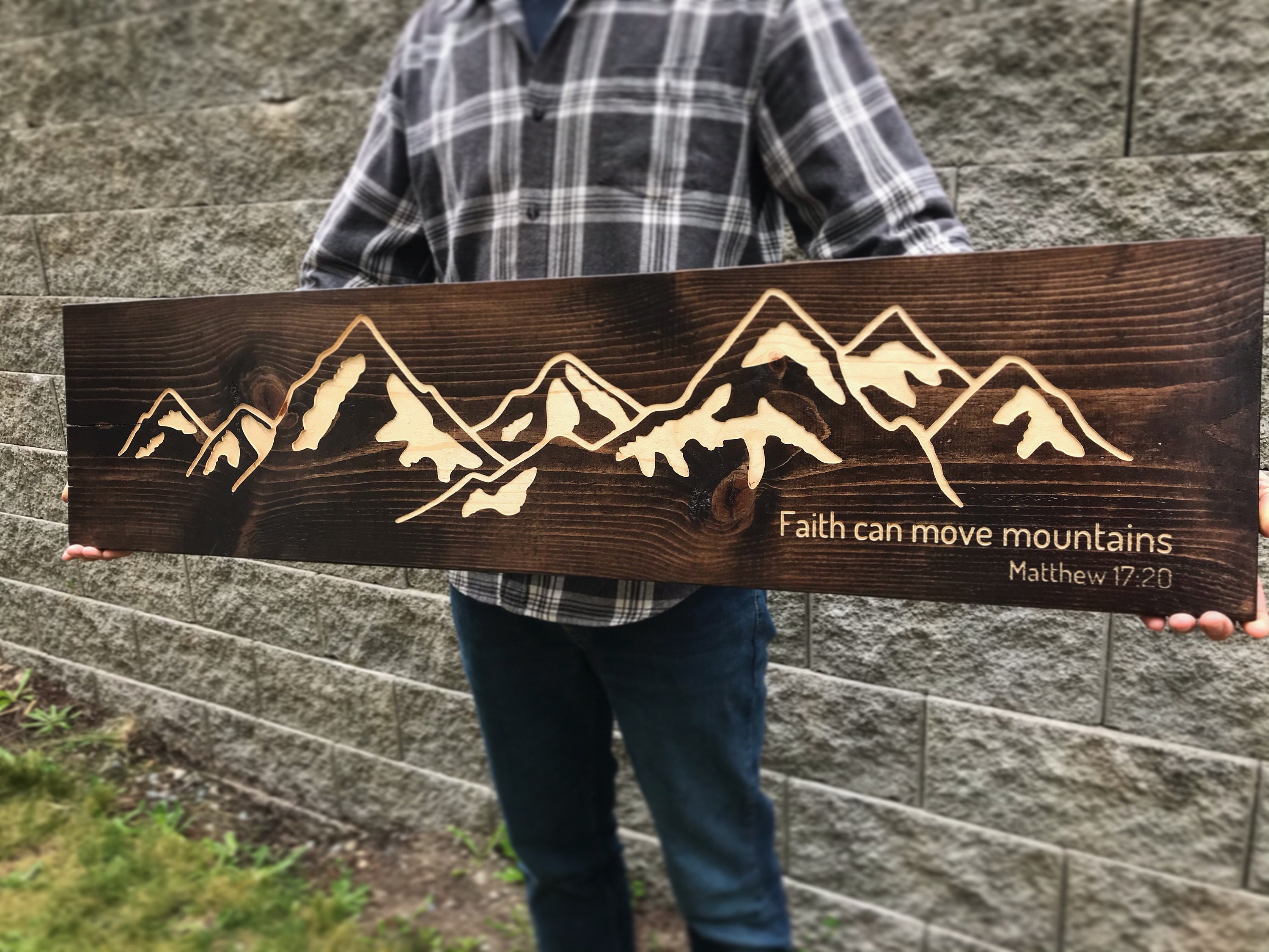 CUSTOMIZEABLE! Rustic Mountain Sign - 48