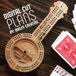 Plans de découpe numérique - Banjo Cribbage Board