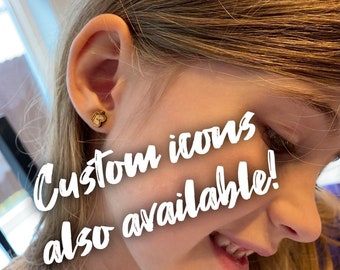 Cute wood earrings - customization available!