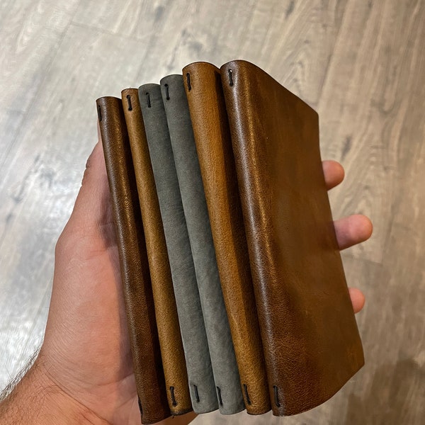 Pocket Sized Genuine Leather Notebook