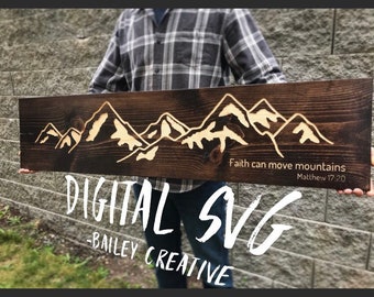 Digital Cut Plans - Mountain SVG