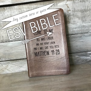 Custom Personalized Engraved ESV Bible