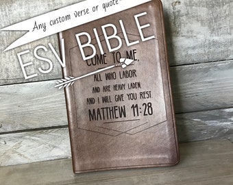 Custom Personalized Engraved ESV Bible