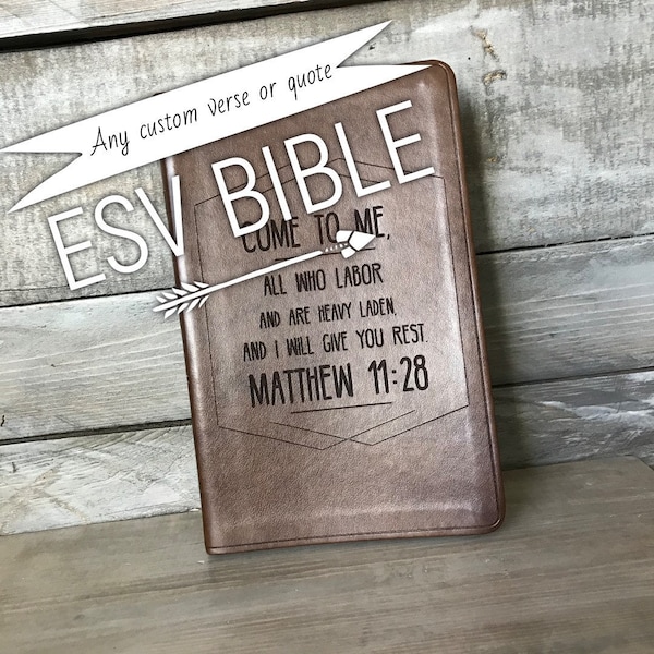 Custom Engraved Esv Bibles Etsy