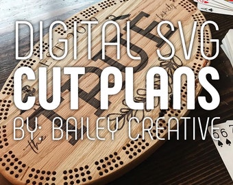 Digital Cut Plans - Oval Cribbage Board and peg storage slot