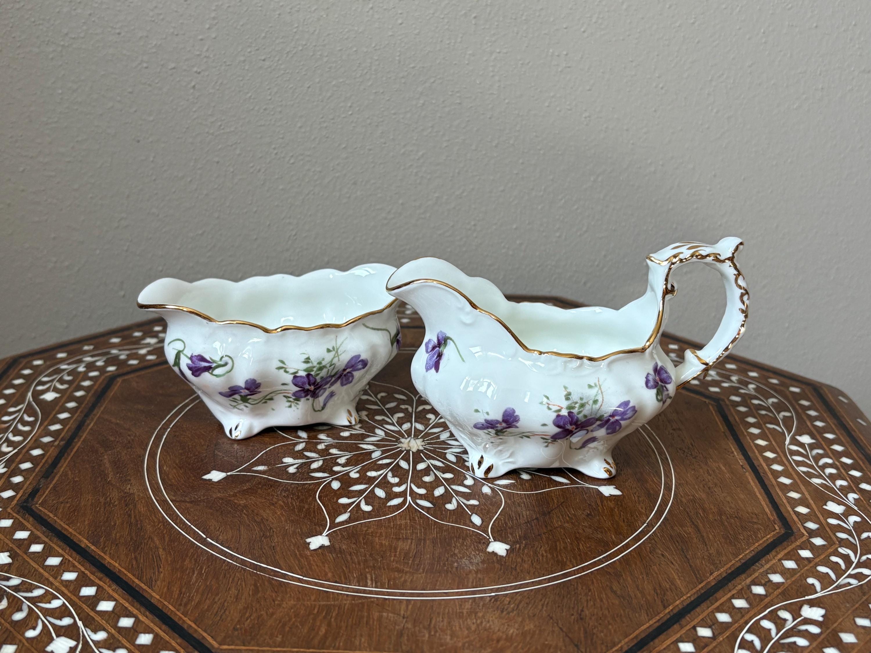 Victorian Violets キャンドルスタンド陶磁器製 Hammersley Victorian Violets - Etsy