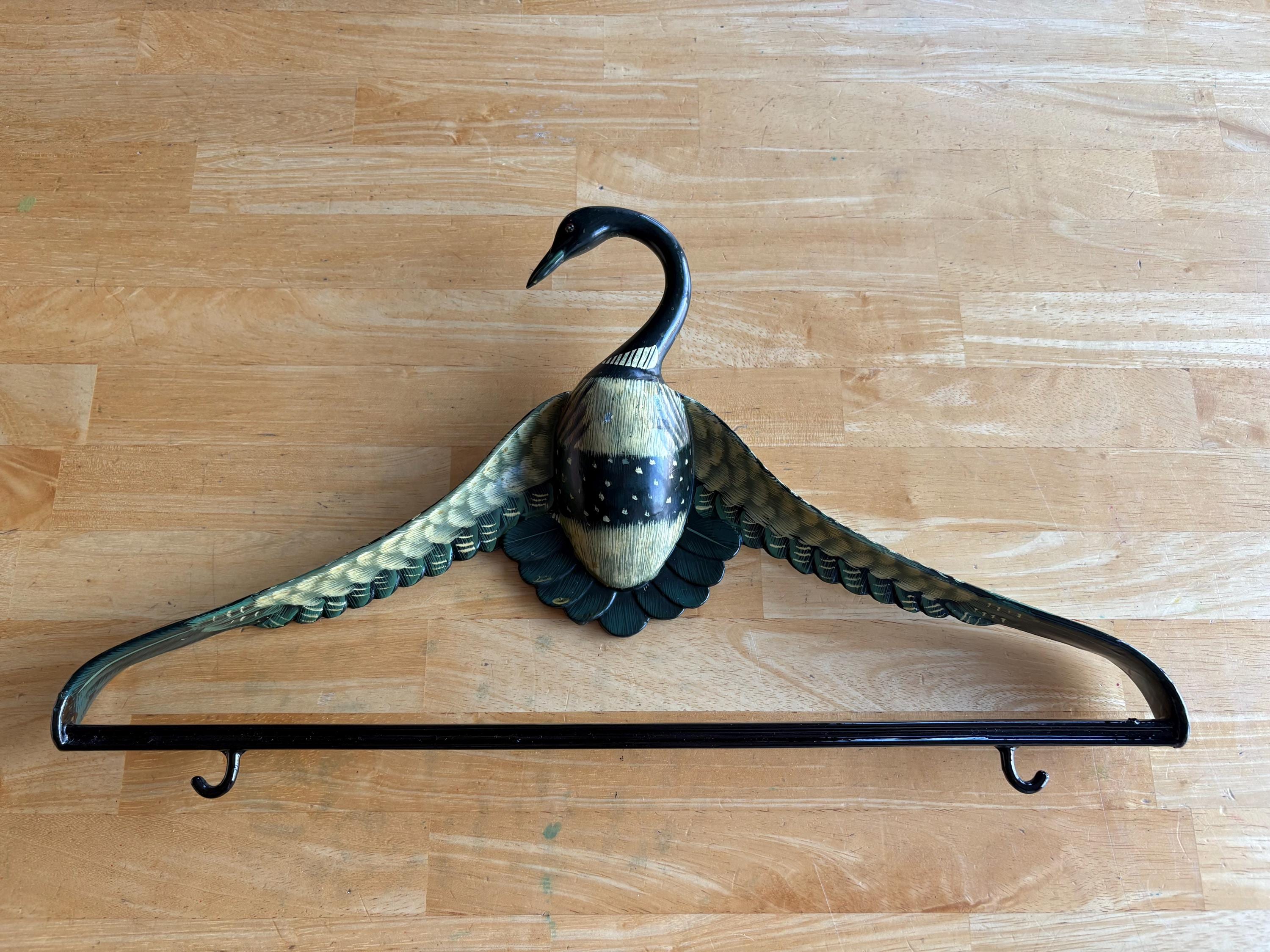 Vintage Lacquerware Hand Painted Goose Duck Coat Hanger - Etsy