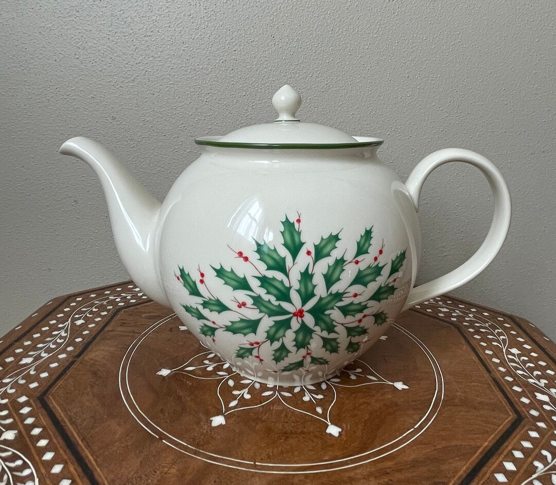 Vintage Lenox Teapot Holiday Dimensions Etsy