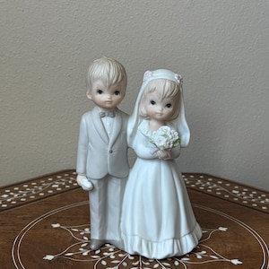Vintage Lefton Bride And Groom Wedding Cake Topper Figurine ‘The Christopher Collection’ TWL - 03252