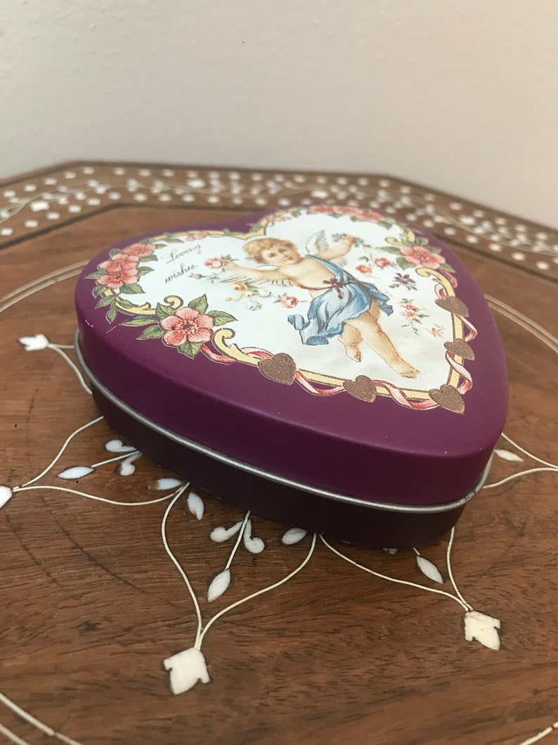 Vintage Enesco Heart Shaped Tin