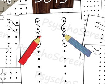 Brain Gym Worksheets bundle with Dots: Coordination, Balance, Focus activity - PDF Printable
