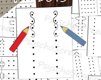 Brain Gym Dots Worksheets for kids: Focus, Coordination, Balance (PDF Printable)