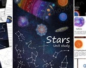 Stars Unit Study: Big Bang, Constellations, Life Cycle (PDF Downloadable Worksheets & Posters)