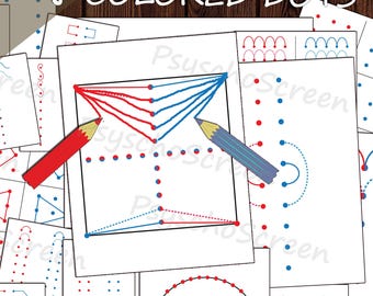 Zestaw arkuszy ćwiczeń Brain Gym z kolorowymi kropkami: koordynacja, równowaga, koncentracja – plik PDF do wydrukowania