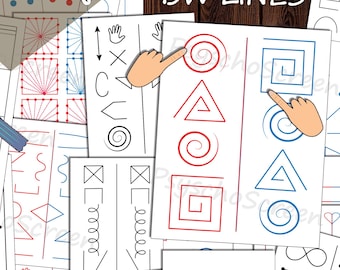 Brain Gym Line Practice Printable for Kids (PDF Download)