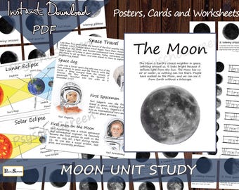 Estudio de la unidad lunar: Ciencias para la educación en casa, actividades sobre el ciclo lunar (Descargar PDF)