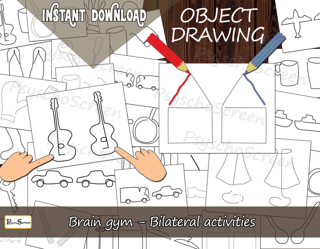 Brain Gym Draw and Trace Worksheets for Kids, Preschool Printable ...